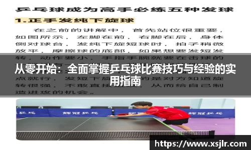 从零开始：全面掌握乒乓球比赛技巧与经验的实用指南