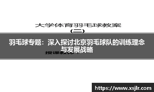 羽毛球专题：深入探讨北京羽毛球队的训练理念与发展战略